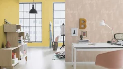 Vliestapete Rasch Florentine Uni Struktur gelbgrün 449839