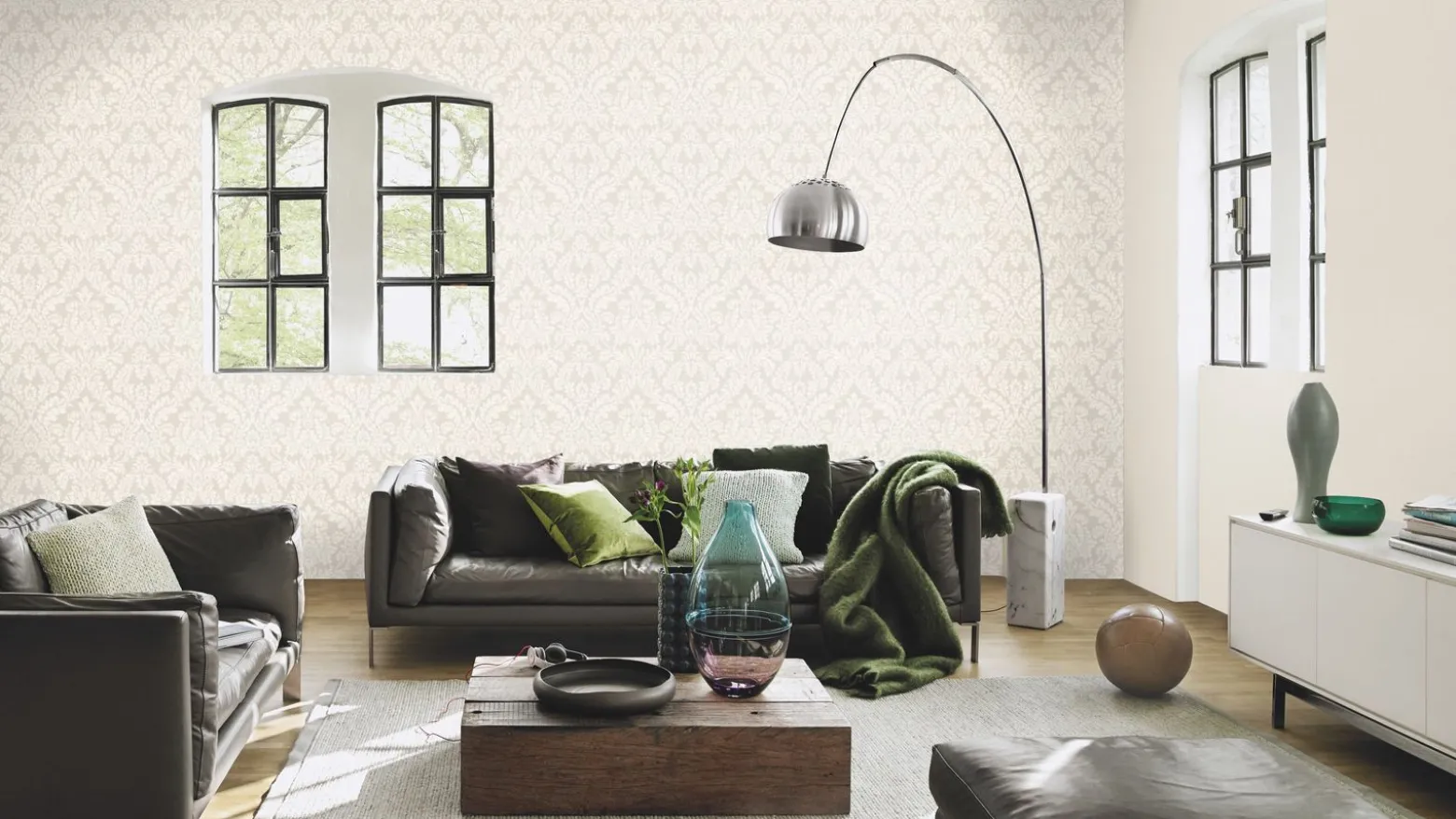 Vliestapete Rasch Florentine Struktur beigegrau 448634