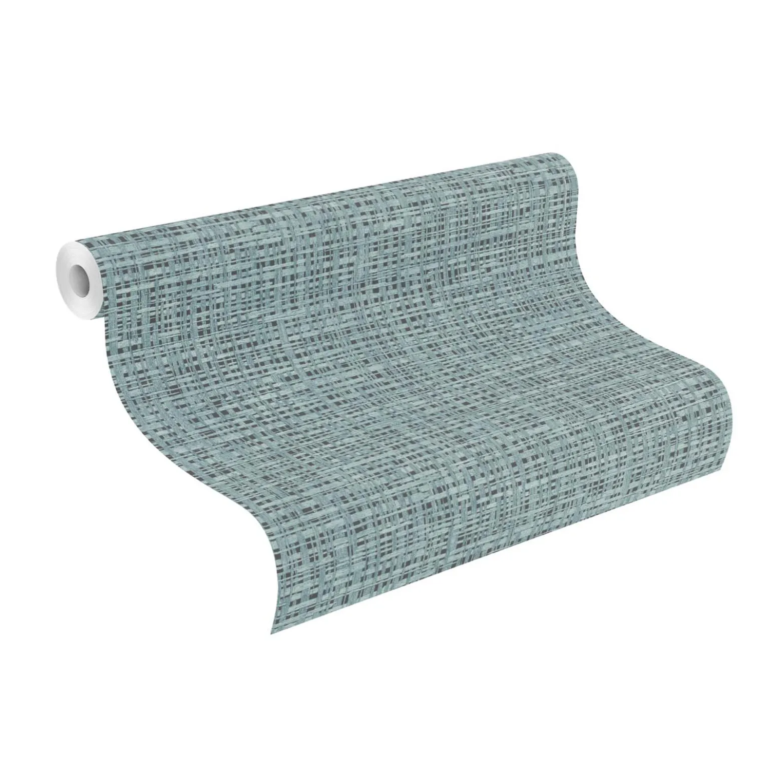 Vliestapete Rasch Geflecht Gras Blau Schwarz 865417