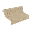 Vliestapete Rasch Geflecht Gras Beige Schwarz 865424