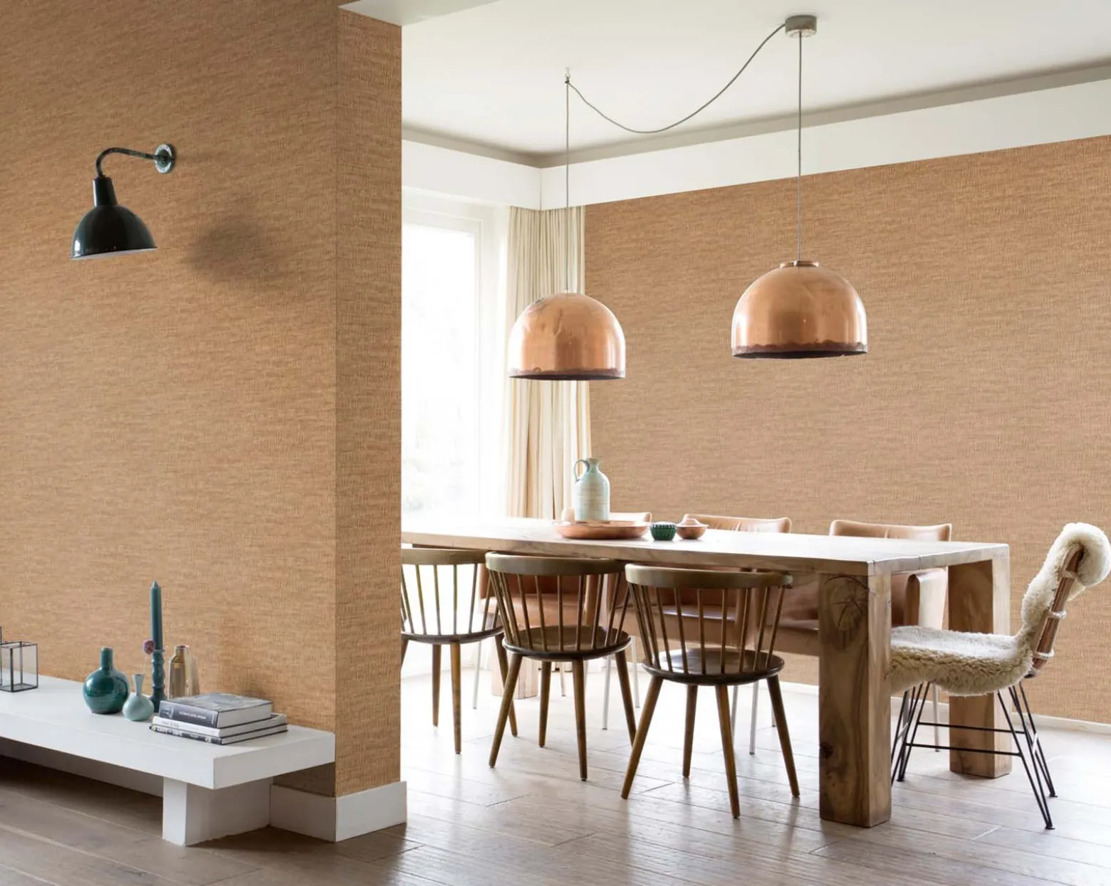 Vliestapete Rasch Grafik Beige Braun Metallic 720648