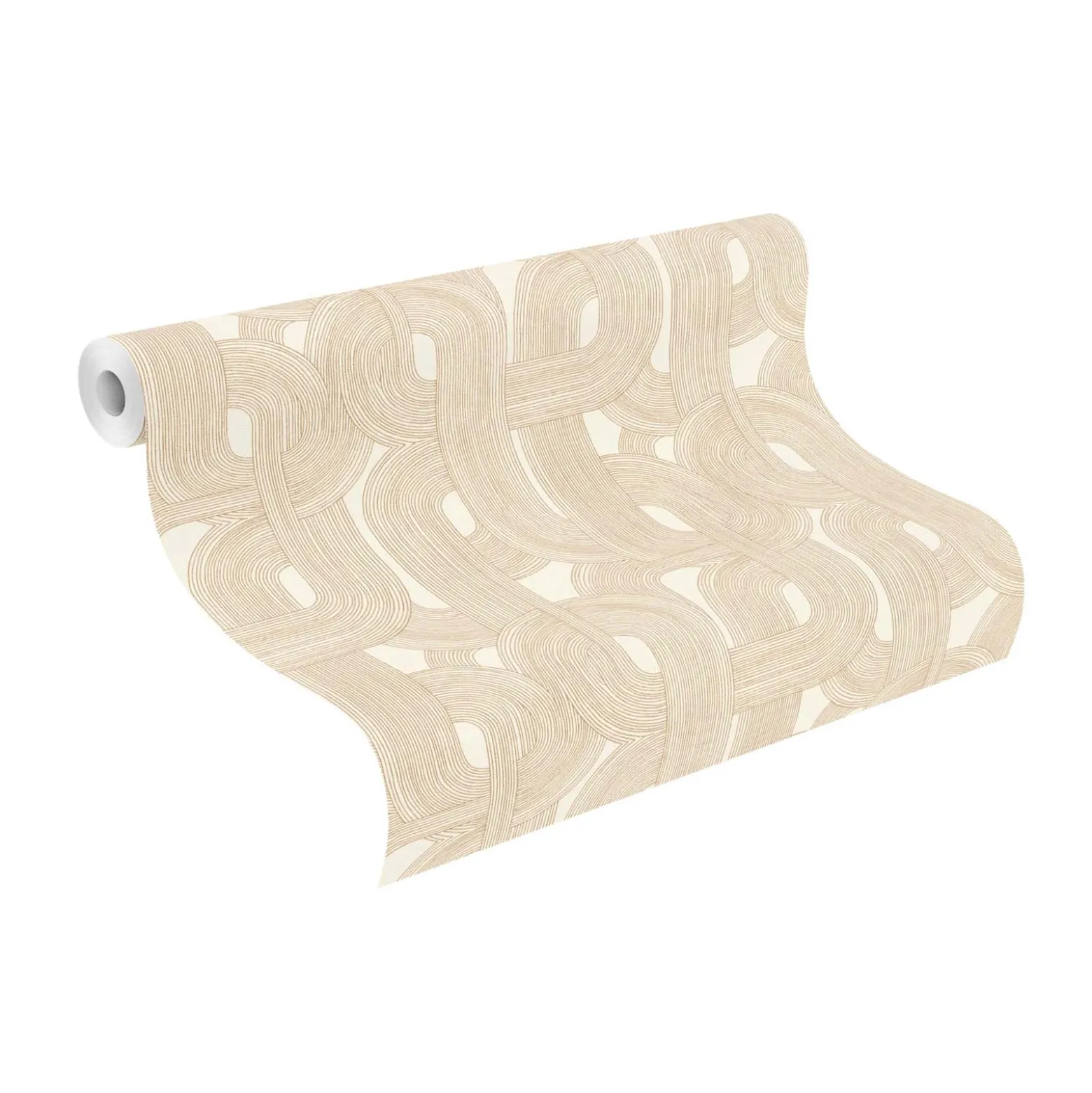 Vliestapete Rasch Grafik Creme Gold Metallic 868111