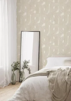 Vliestapete Rasch Grafik Creme Gold Metallic 868111