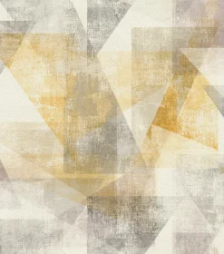 Vliestapete Rasch Grafik Dreiecke gelb grau weiß 617948