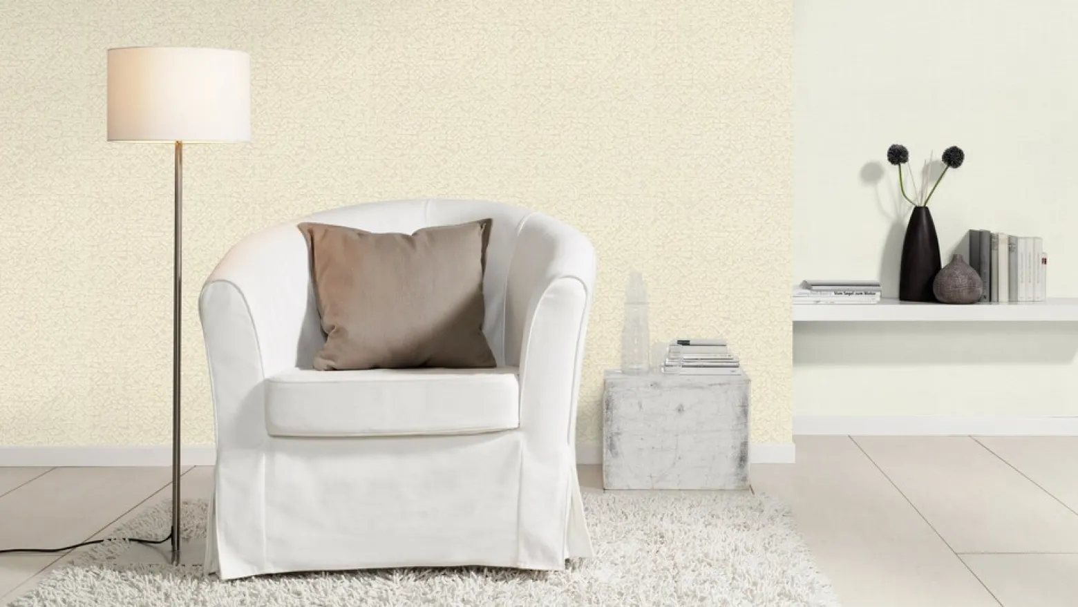 Vliestapete Rasch Grafik Rauten creme 704334
