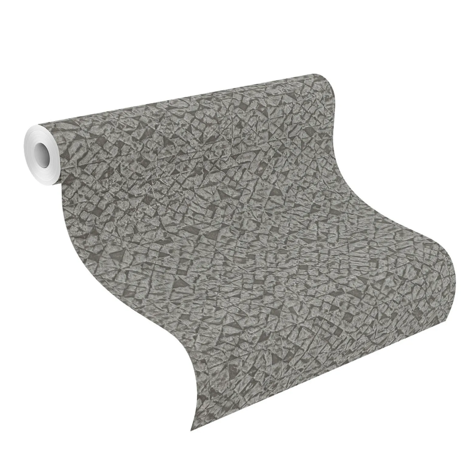 Vliestapete Rasch Grafik Rauten silber anthrazit 704358