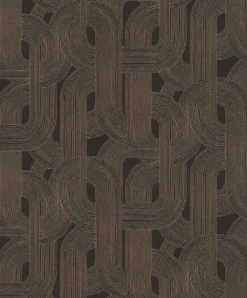 Vliestapete Rasch Grafik Schwarz Gold Metallic 868104