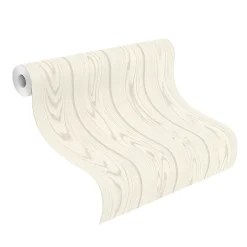 Vliestapete Rasch Holz Optik Weiß Grau 499513
