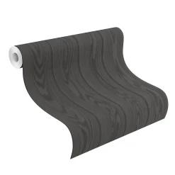 Vliestapete Rasch Holz Optik Schwarz 499544