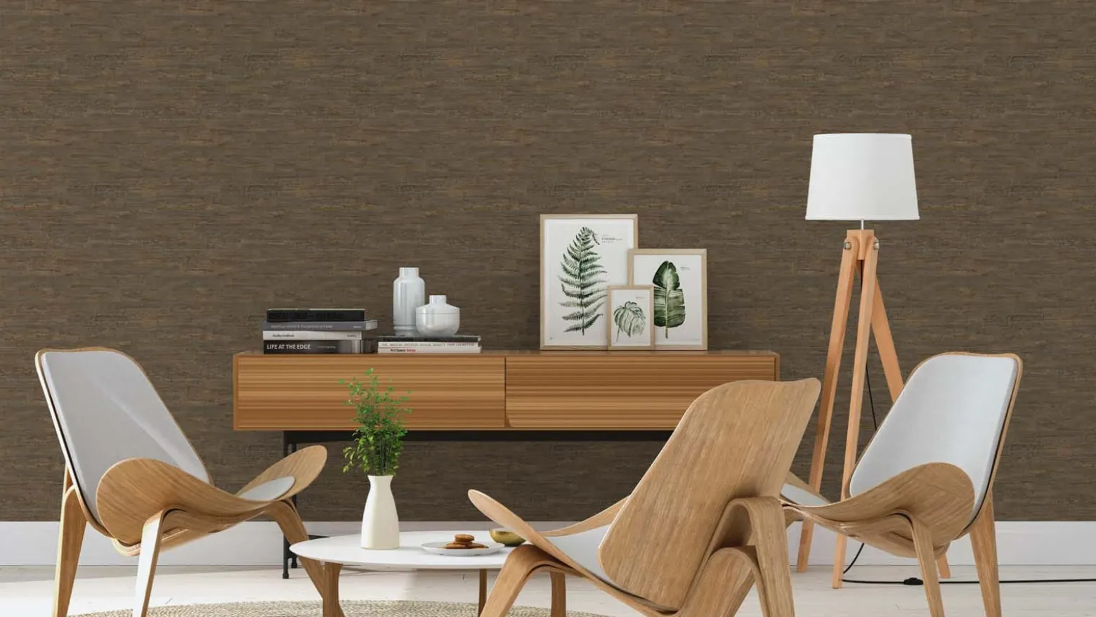 Vliestapete 537055 Rasch Holz Optik Grau Braun