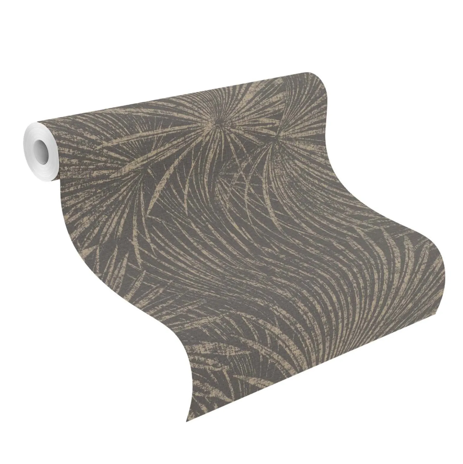 Vliestapete Rasch Palmblätter Schwarz Gold 555745 Lirico