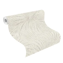 Vliestapete Rasch Palmblätter Weiß Beige 555721 Lirico