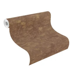 Vliestapete Rasch Putz Optik Braun Gold Metallic 499711