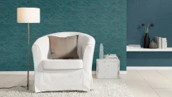 Vliestapete Rasch Putz-Optik Uni dunkelblau 429275