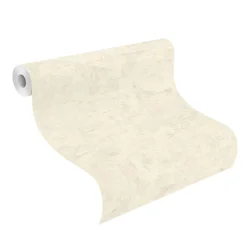 Vliestapete Rasch Putz Optik Creme Grau Metallic 499759