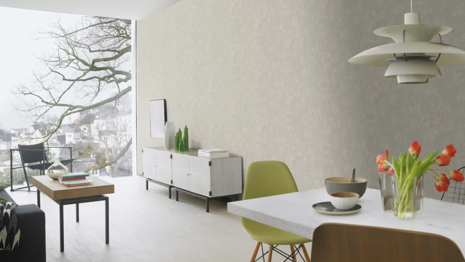 Vliestapete Rasch Putz Optik Taupe Silber 315721