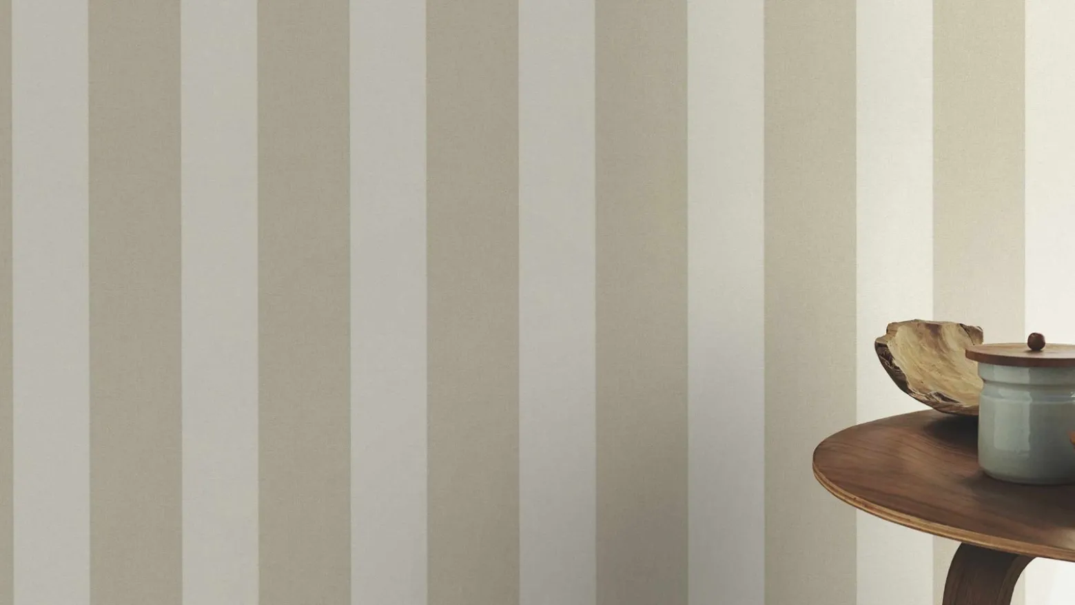 Vliestapete Rasch Streifen Beige Creme 633450