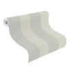 Vliestapete Rasch Streifen Grau Beige 633474