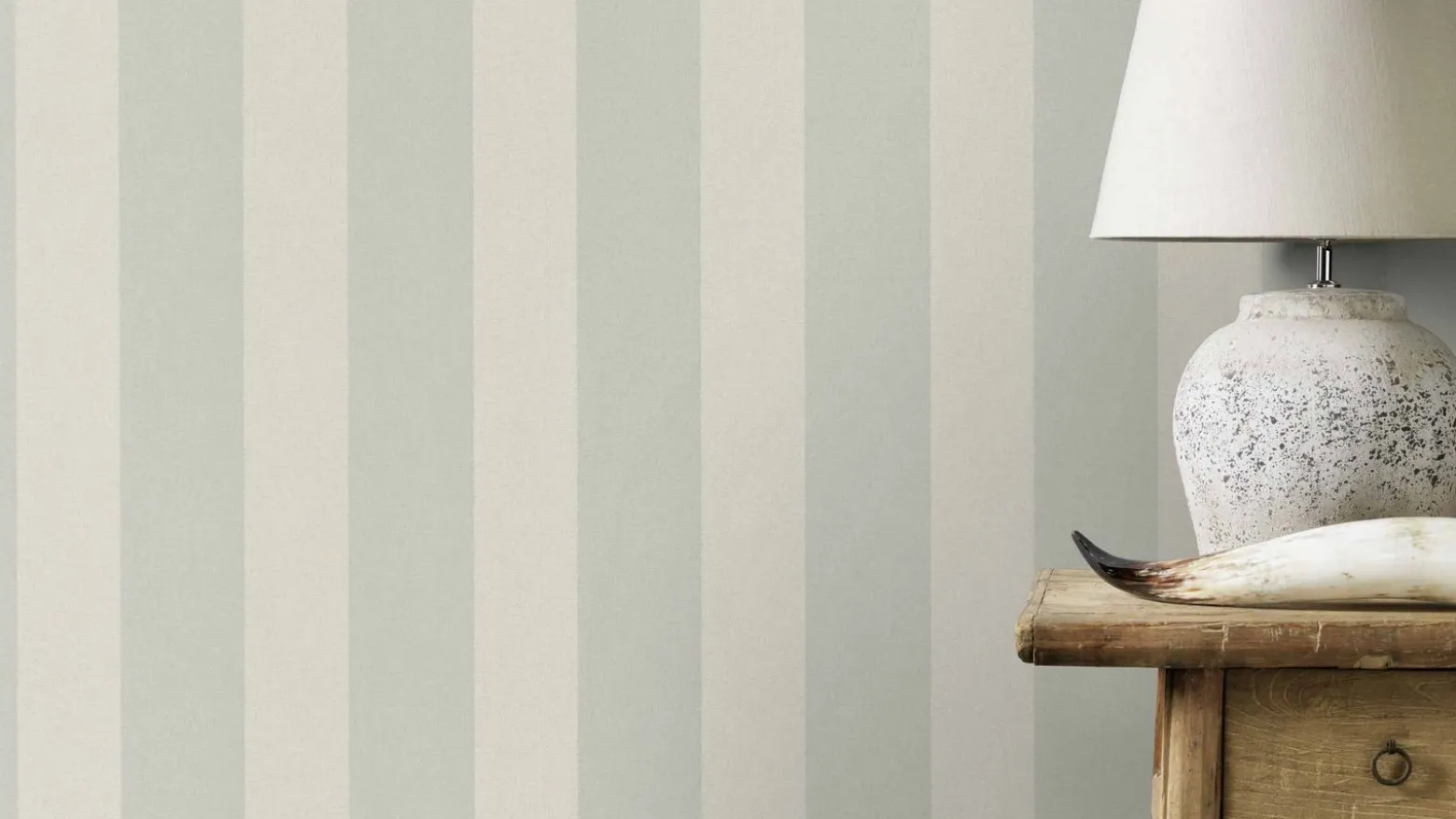 Vliestapete Rasch Streifen Grau Beige 633474