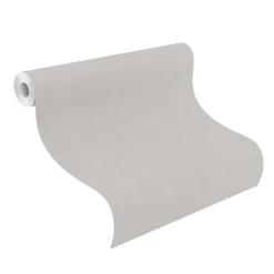 Vliestapete Rasch Textil Optik Uni Silbergrau 633733