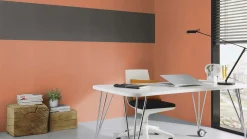 Vliestapete Rasch Textil Optik Uni Orange 633542