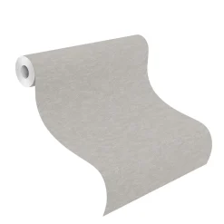 Vliestapete Rasch Uni-Design silber-grau Metallic 420647