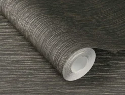 Vliestapete 537741 Rasch Uni Linien Schwarz Gold