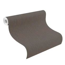 Vliestapete 537758 Rasch Uni Linien Braun Schwarz