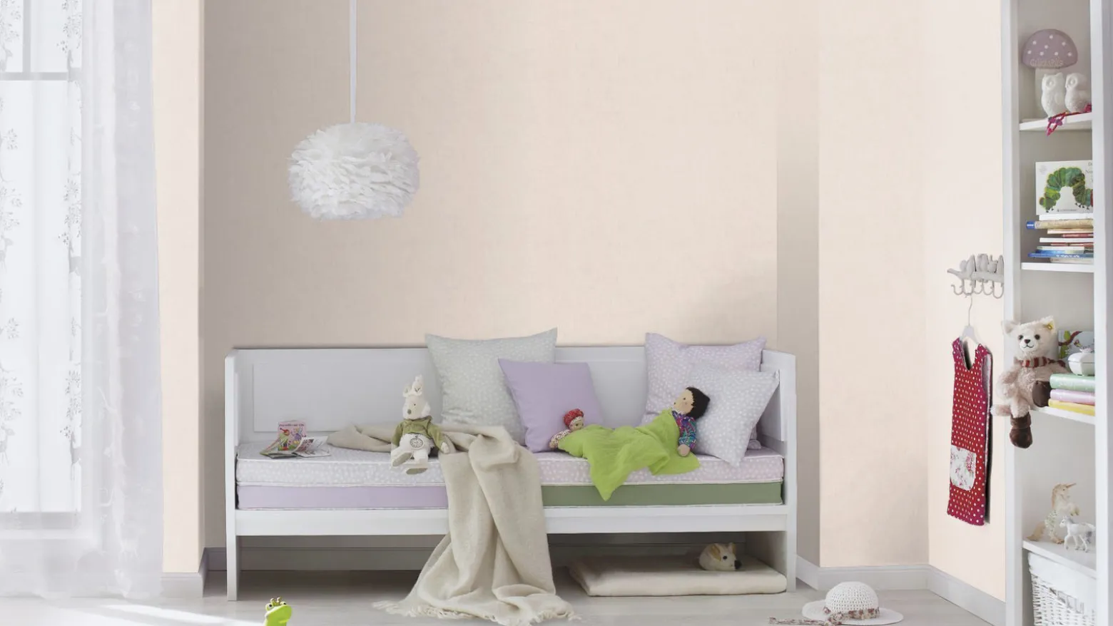 Vliestapete Rasch Uni Struktur beige 489811