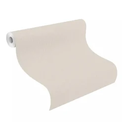 Vliestapete Rasch Uni Struktur Grau Creme Glanz 536881