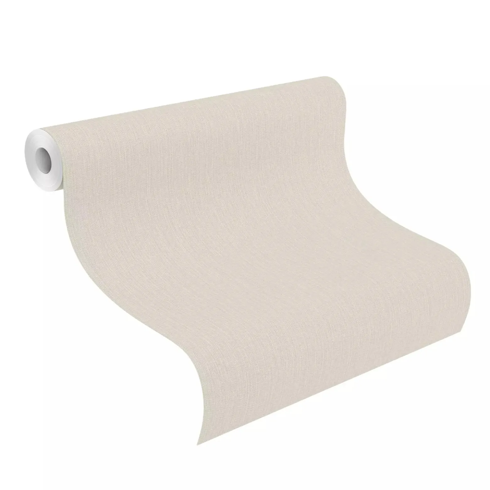 Vliestapete Rasch Uni Struktur Grau Creme Glanz 536881