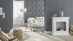 Vliestapete Rasch Uni Textil dunkelgrau 804522