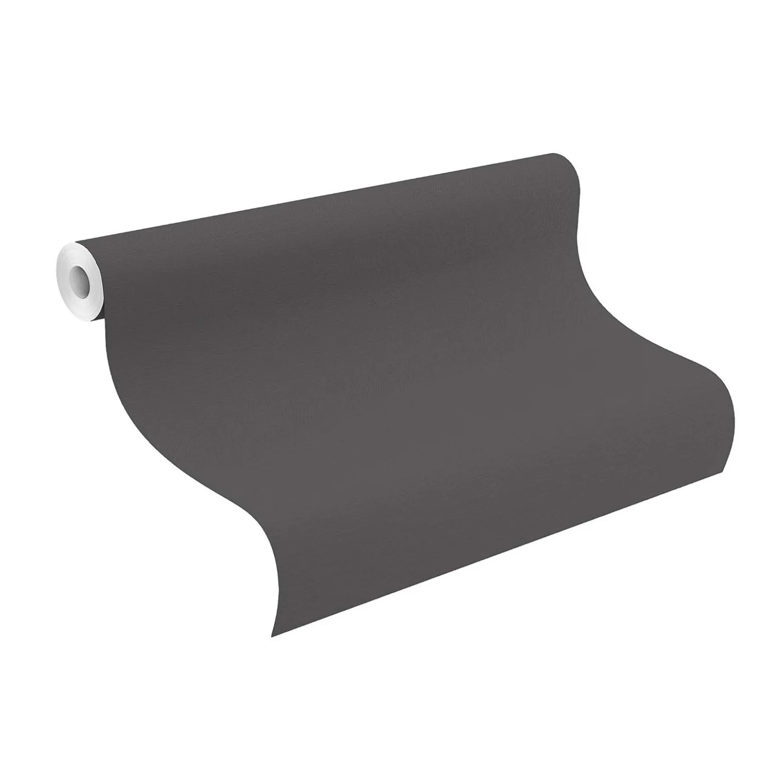 Vliestapete Rasch Uni Textil Optik Schwarz 688023