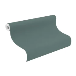Vliestapete Rasch Uni Textil Optik Grün Blau 690750