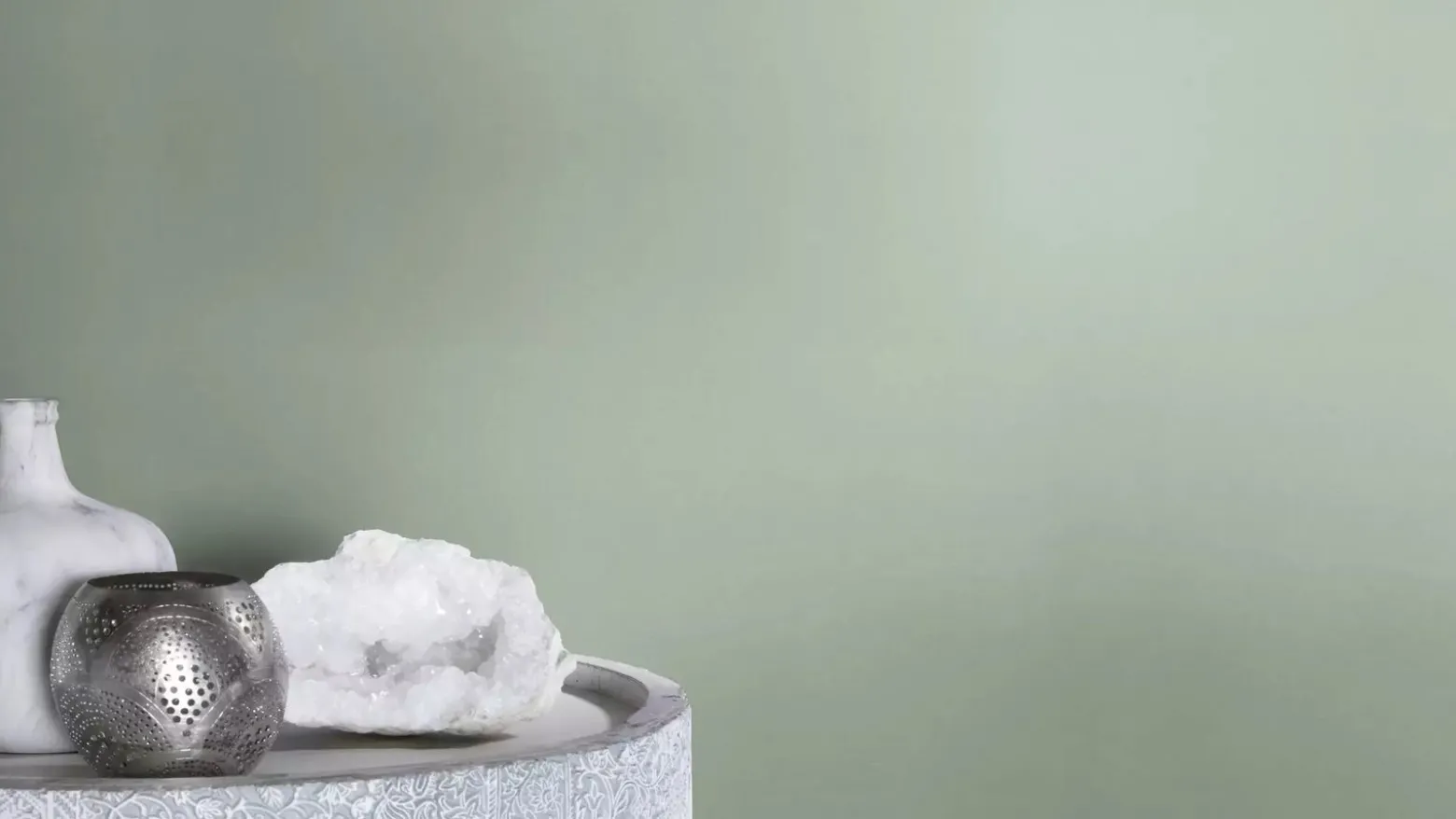 Vliestapete Rasch Uni Textil Optik Mintgrün 690743