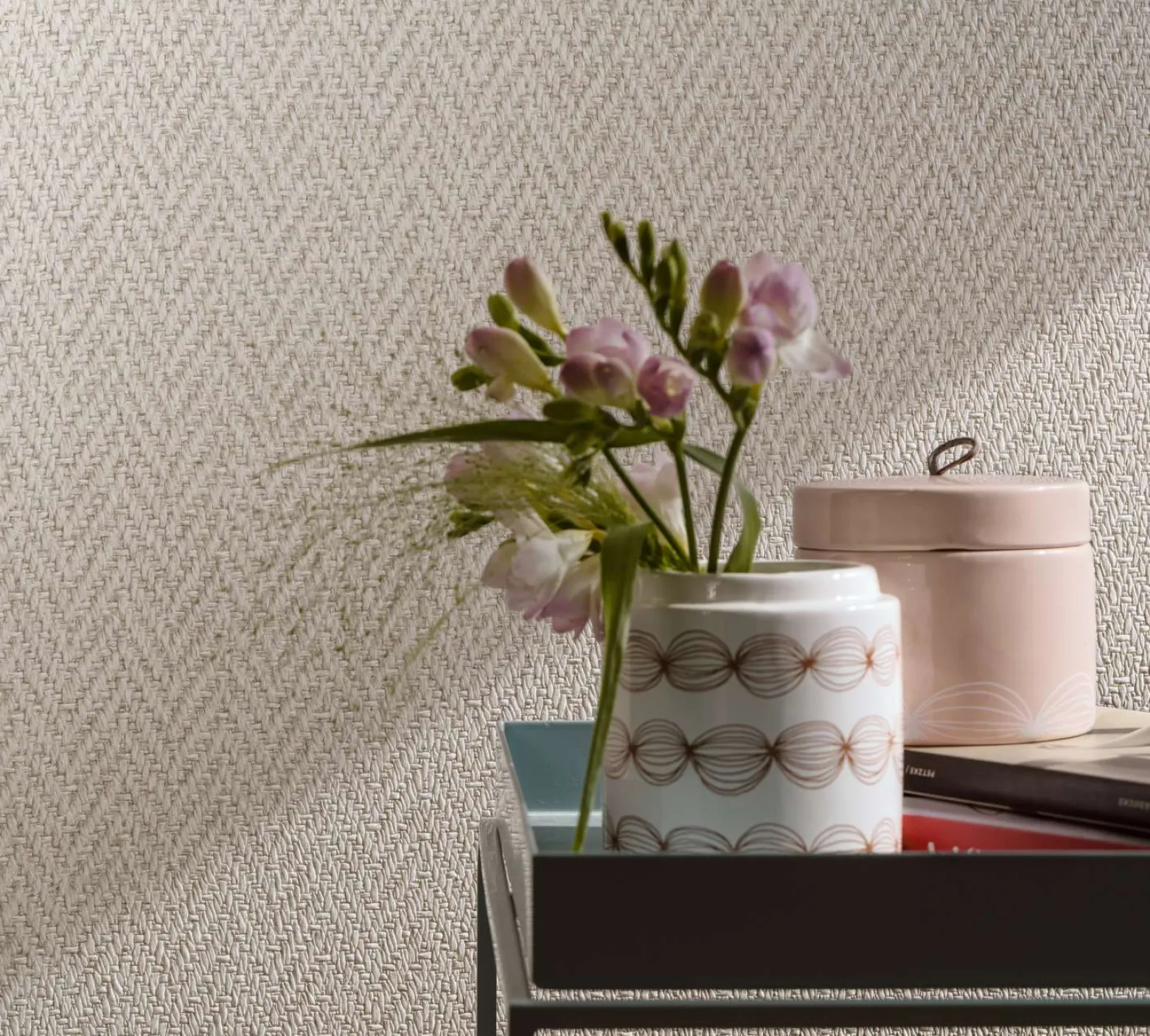 Vliestapete Rattan Flecht Optik braun weiß Marburg 59301