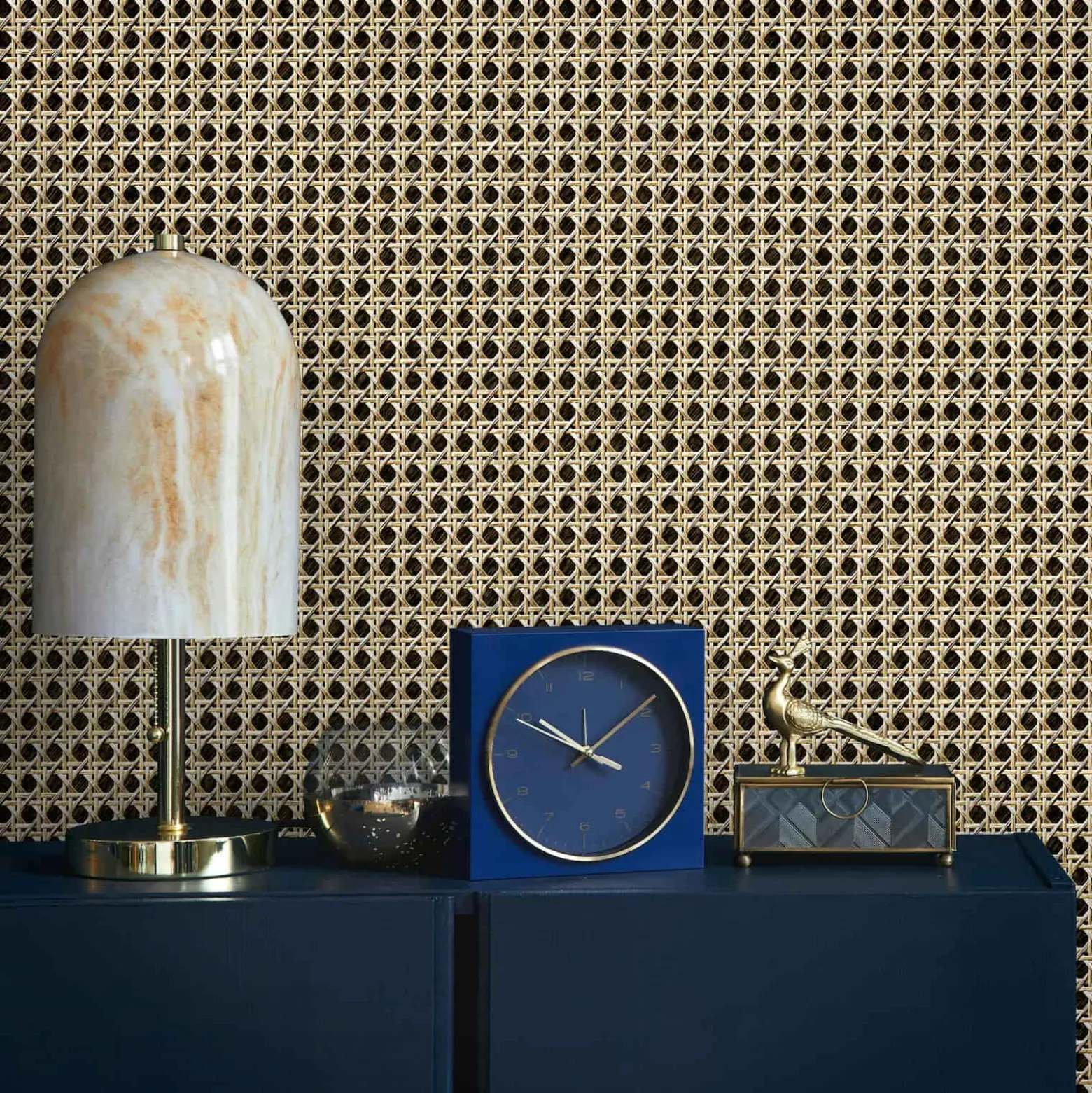 Vliestapete Rattan Optik 3D-Effekt Braun Beige 45751
