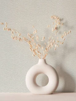 Vliestapete Rattan Weboptik Struktur Creme Weiß 33382