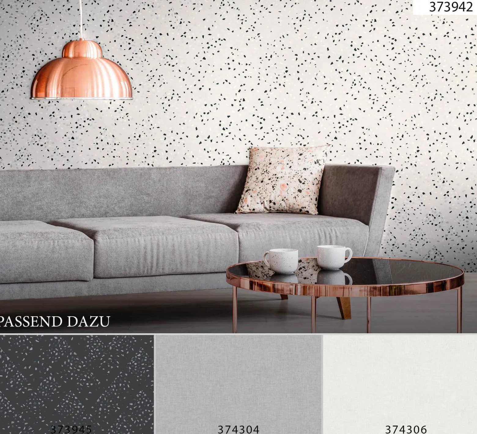Vliestapete Rauten grauweiß silber schwarz Glanz 37394-2