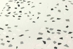 Vliestapete Rauten grauweiß silber schwarz Glanz 37394-2