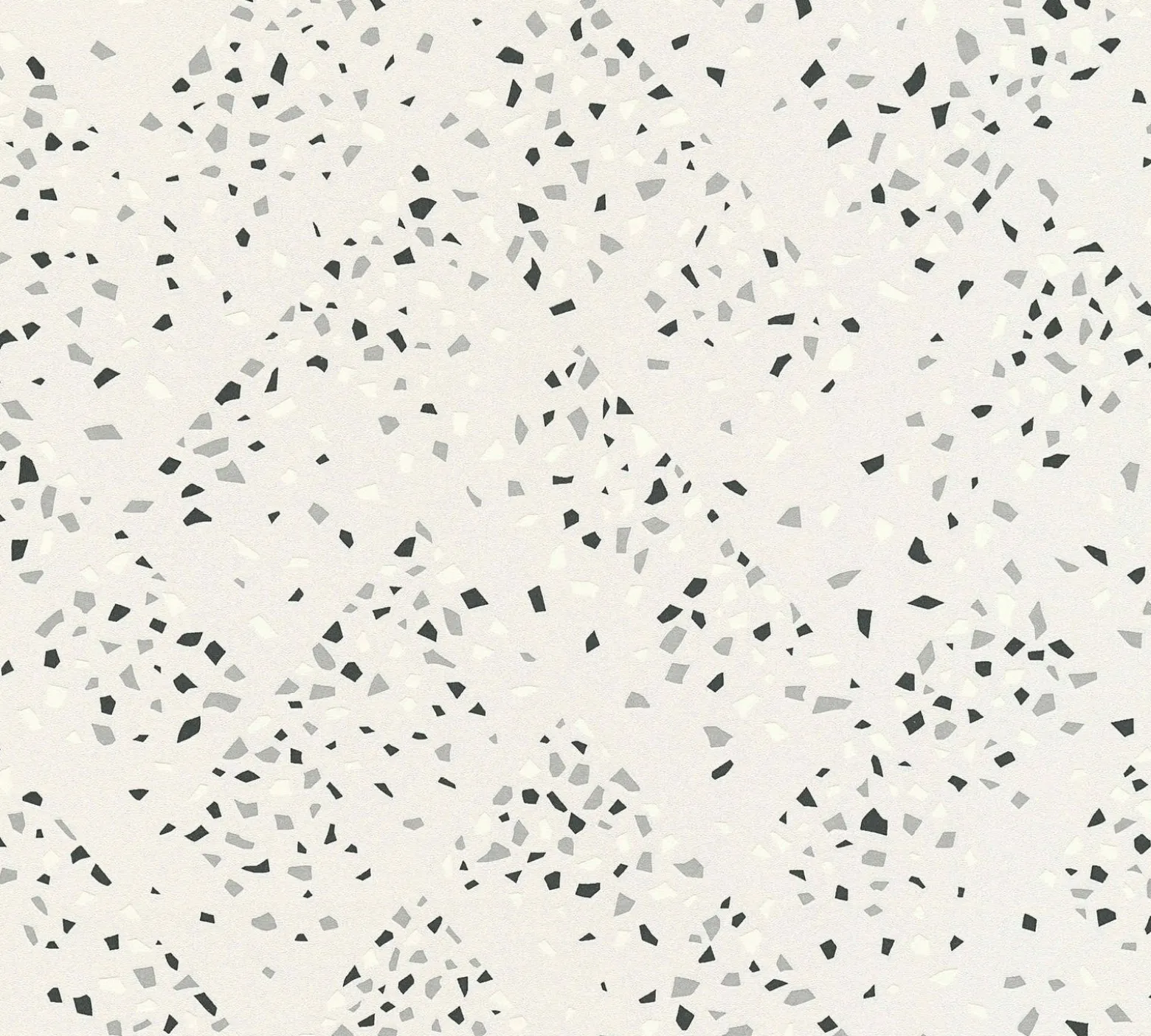 Vliestapete Rauten grauweiß silber schwarz Glanz 37394-2