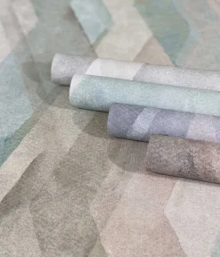 Vliestapete Rauten-Muster Grafisch blau weiß 32448