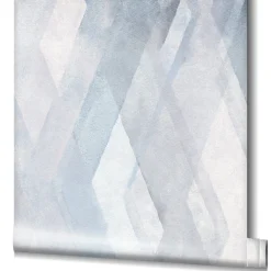 Vliestapete Rauten-Muster Grafisch blau weiß 32448