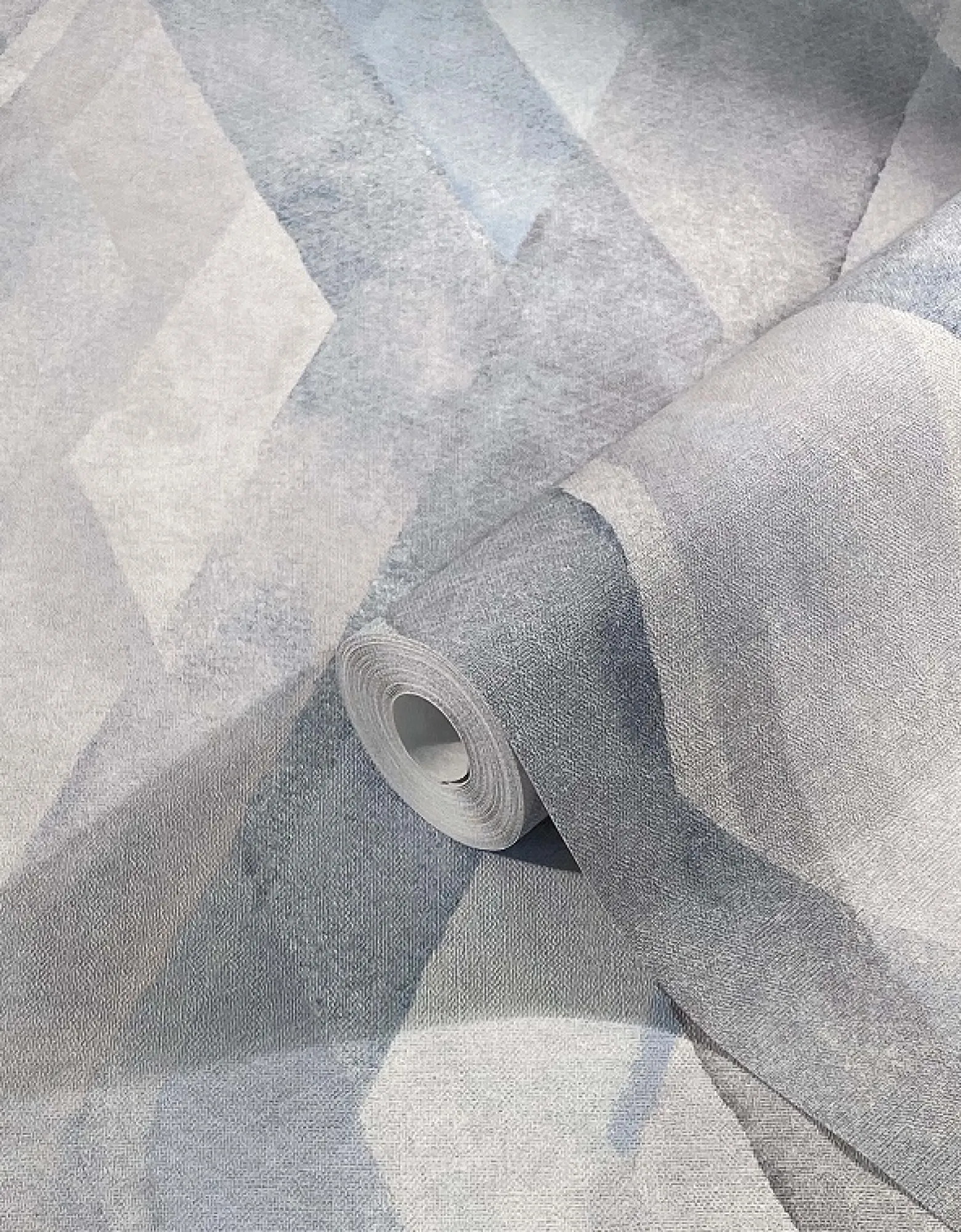 Vliestapete Rauten-Muster Grafisch blau weiß 32448