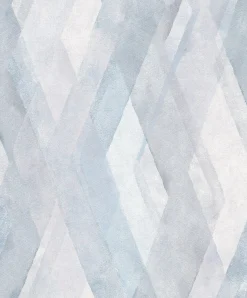 Vliestapete Rauten-Muster Grafisch blau weiß 32448