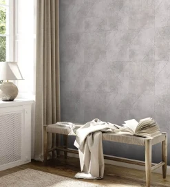 Vliestapete Rauten Muster Grau Silber Metallic 38976-1