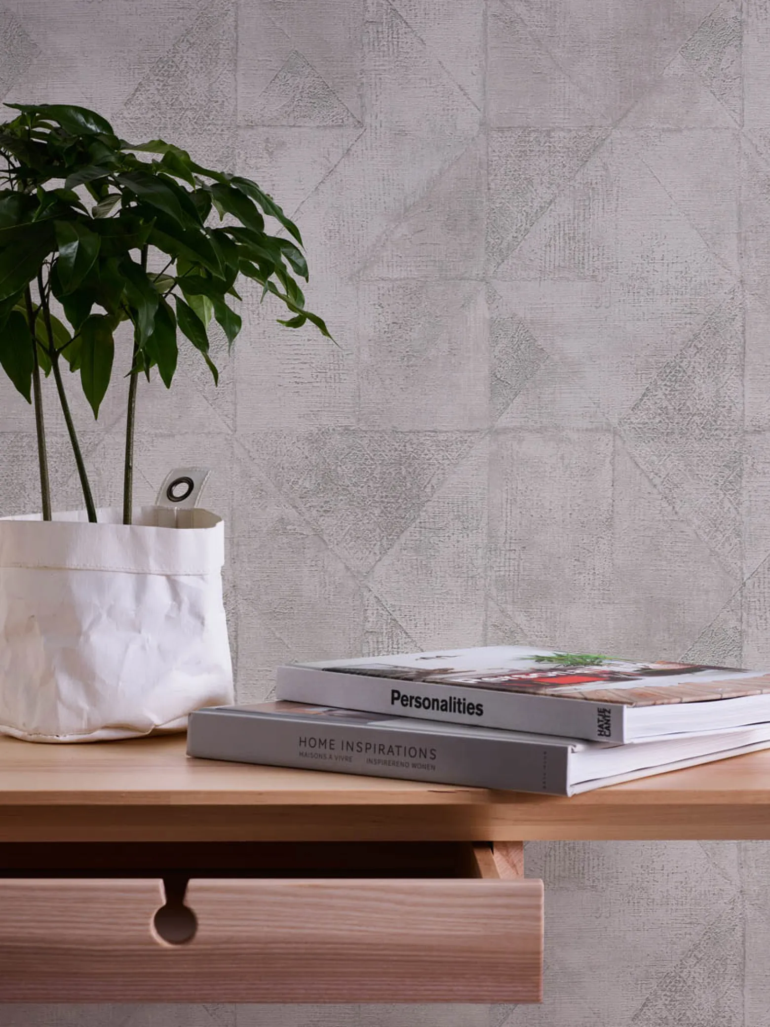 Vliestapete Rauten Muster Grau Silber Metallic 38976-1