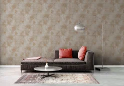 Vliestapete Rauten Muster Hellgrau Gold Metallic 38976-5