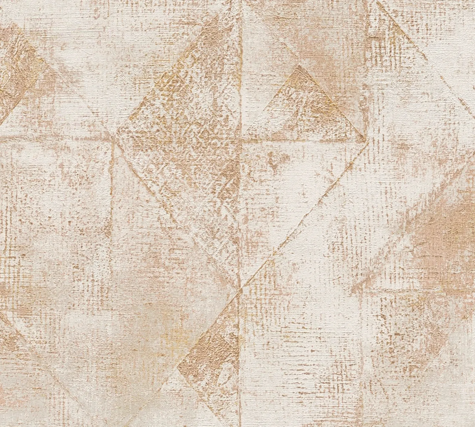 Vliestapete Rauten Muster Hellgrau Gold Metallic 38976-5
