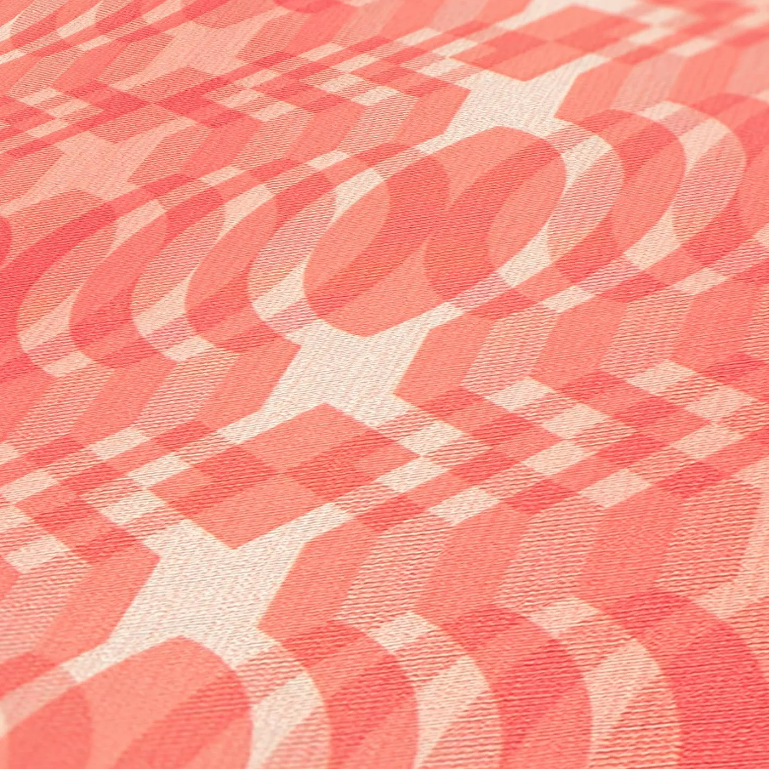 Vliestapete Rauten Oval Grafik Lila Apricot 39534-4